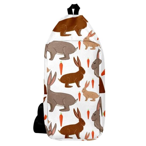 Mochila bandolera Rabbits Hare de 36.5cm para viajes y senderismo de diseño multicolor