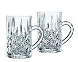 Nachtmann Teegläser mit Henkel, 2-teiliges Set, 256 ml, Noblesse, 103767, Teetassen aus Kristallglas, Glasbecher für heiße Getränke, spülmaschinenfest