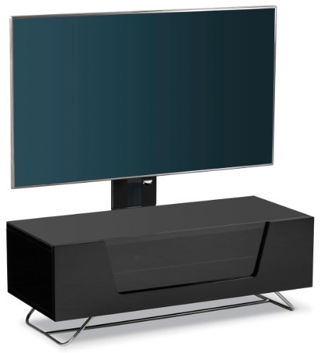 Alphason Chromium Black Cantilever TV Stand by