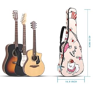 Full Size Guitare Gig Bag Étanche Guitare Carry Case avec Bandoulière Réglable Romantique Paris Teckel Chien… - Les Beatles, Paul McCartney, John Lennon, RIngo Starr, George Harrison Full Size Guitare Gig Bag Étanche Guitare Carry Case avec Bandoulière Réglable Romantique Paris Teckel Chien… – Image 5