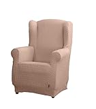 Housse de fauteuil à oreilles - Housse pour fauteuil à oreilles Tout en 1 seule pièce réglable et biextensible. Taille universelle, convient à tous les types de fauteuils. Donnez une nouvelle vie à l'ancien canapé avec cette housse réglable, installée et parfaite en quelques minutes.