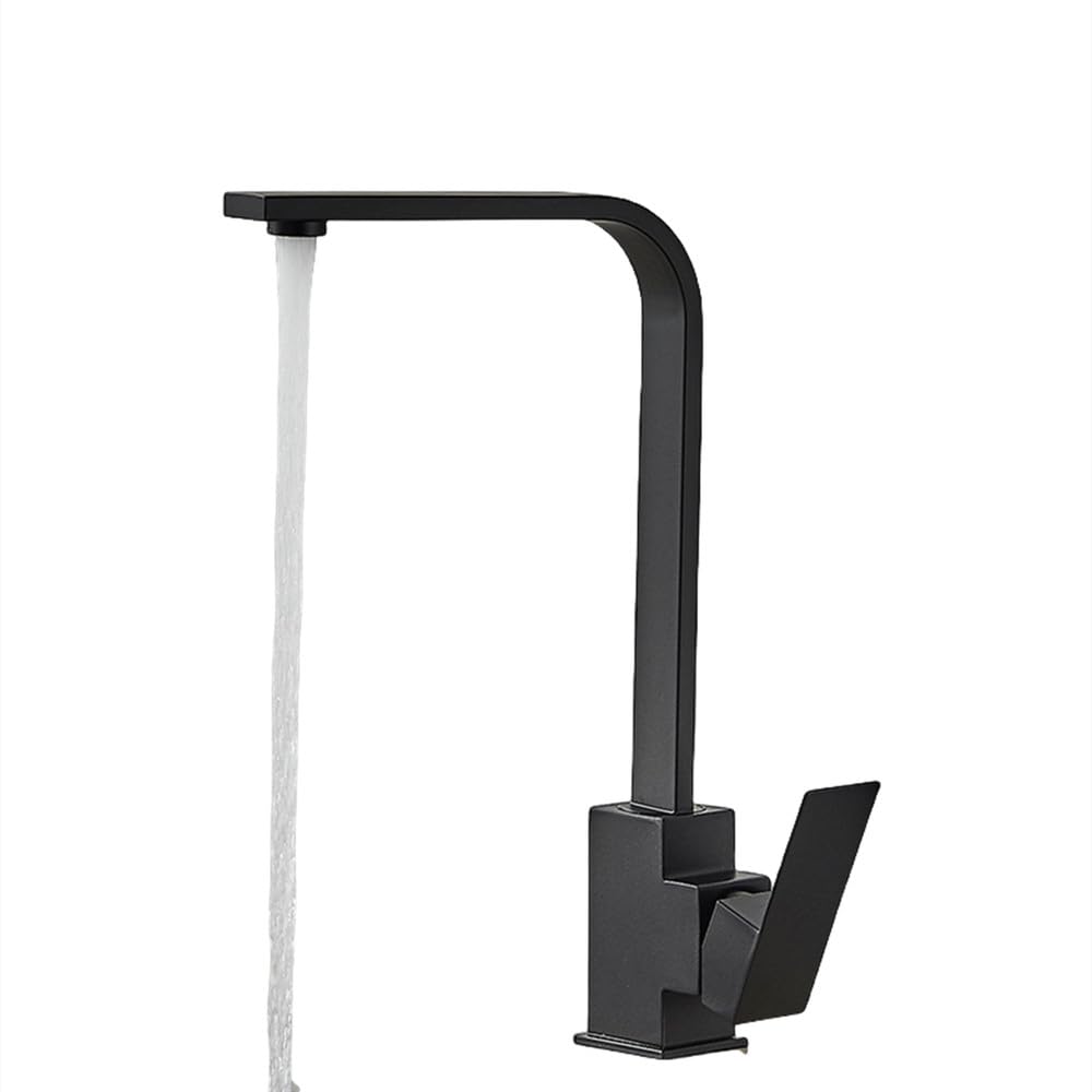 Robinet d'évier crane mat noir 360° pour simplifier la vaisselle