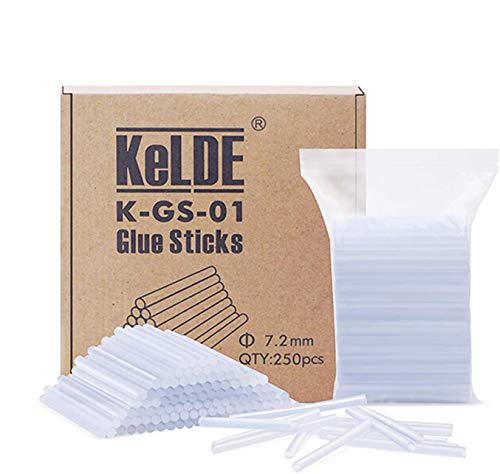 KeLDE 250 Piece Mini Hot Glue Stick Kit, 7.2x100mm 4