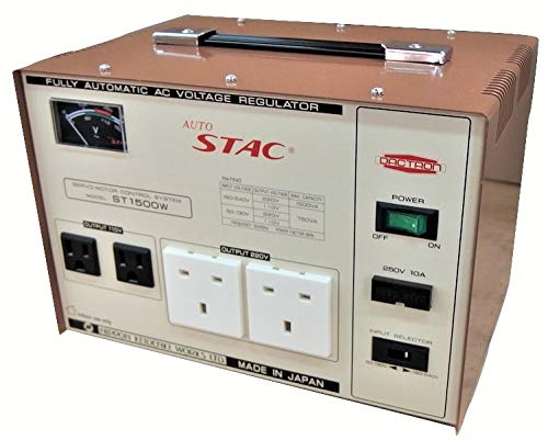 AUTO STAC ST1500W アップダウントランス (750VA:110V⇔220V, 110V⇒110V) (1500VA:220V⇒220V) 変圧器 自動電圧安定器 日本製
