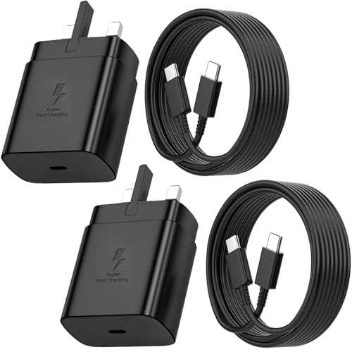 ELEHILS Super Fast Charger USB C,2 Pack 45W USB C Fast Phone Charger Compatible with Samsung Galaxy S24 Ultra/S24/S23 Ultra/S22/S21/S20/Note 10/20, Galaxy Tab S8,Wall Charger with 6.6FT Cord