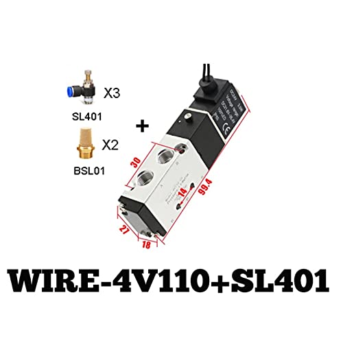 Électrovannes d'air 1/8 4V110-06 à commutation rapide 5 voies 24V