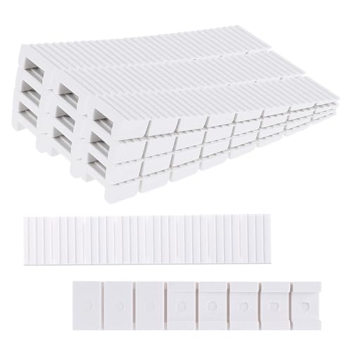 Image of JJUNW 20 Pcs Toilet Shims, Furniture Window Plastic Leveling Shims, Cut to Size Trapezoidal Balancing Feet for Wobbly Toilet Fix, Load-Bearing Wedges, Tables, Doors and Windows (White, 3.8inch)