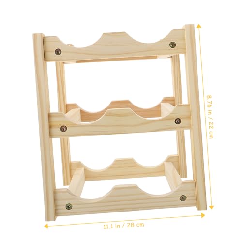 Alipis soporte para botellas de vino de madera 1pc miniatura 2