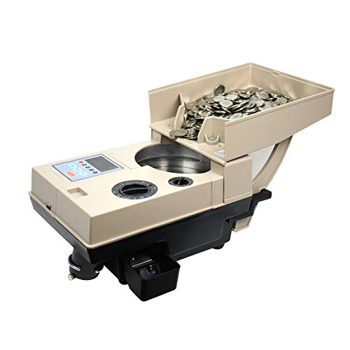 FHRKA YT-518 Coin Sorter Coin Counter Coin Counting Machine with High Speed Coin Sorting Machine for Coins of Different and Thicknesses