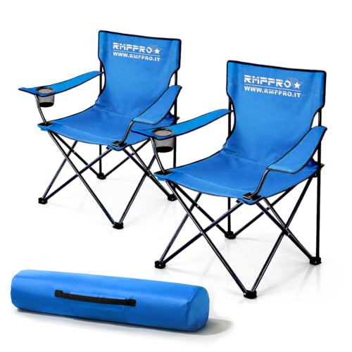 RMF PRO Set 2 Sedie Campeggio Pieghevole con Seduta Comoda