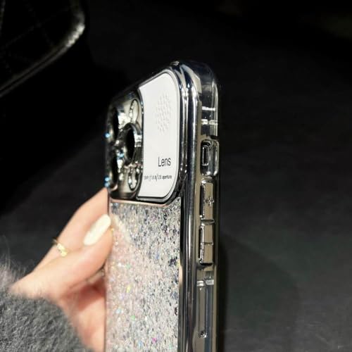 Coque paillettes iPhone 15 Pro Max argent ENILSA évitez les rayures d'objectif avec cet antichoc - 4