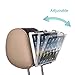 TFY Universal Car Headrest Mount Holder with Angle- Adjustable Holding Clamp for Tablets -Compatible with iPad 11th Gen - iPad mini - Air - Pro - Galaxy Tab S8 - Tab A and More