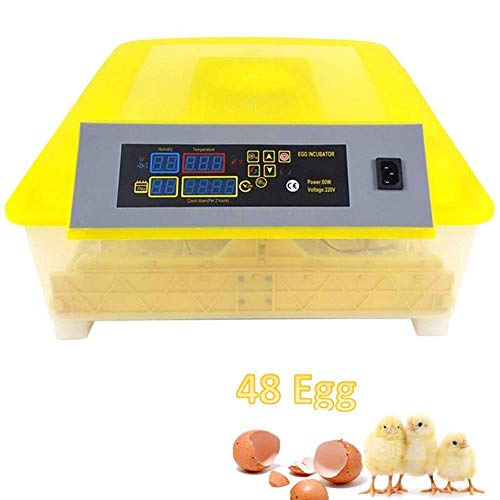 IUBGFTO Incubadora de Huevos con Giro automático con Control de Temperatura y Humedad, 48 Huevos Digitales para Aves de Corral para codornices, Pollos, Patos y pájaros