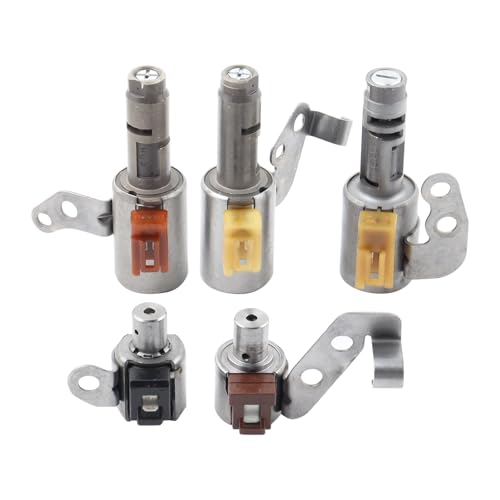 5Pcs CTV Transmission Shift Solenoid Kit Fit for 1999-2007 Lexus ES300 RX300,Toyota RAV4 Camry Solara Celica Highlander Matrix,Scion tC Replace# U140E U240E U241E