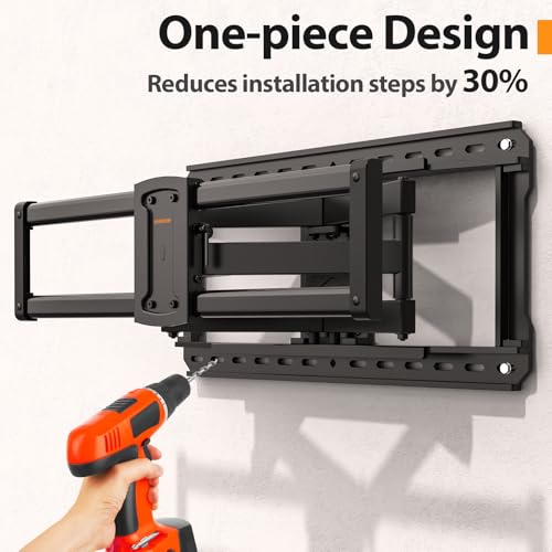 IWORKBOARD Full Motion 75 85 86 90 97'' TV Wall Mount Bracket, Loads 150 lbs Heavy Duty TV Mount, Swivel Tilt Extension Level, Complete Metal Bars & Wall Plate, up to 600x400mm VESA & 24'' Wood Studs by IWORKBOARD - Used condition - Image 8