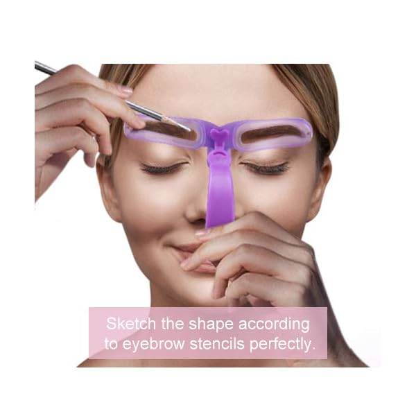 Eyebrow-Stencils-Eyebrow-Template-Eyebrow-Shaping-Kit8-Styles-Reusable-Eyebrow-Stencil-with-Handle-and-Strap-Washable Eyebrow Stencils, Eyebrow Template, Eyebrow Shaping Kit,8 Styles Reusable Eyebrow Stencil with Handle and Strap, Washable Reuseable Eyebrow Positioning Tool The Wide is 5.2 Inch, Length is 4Inch