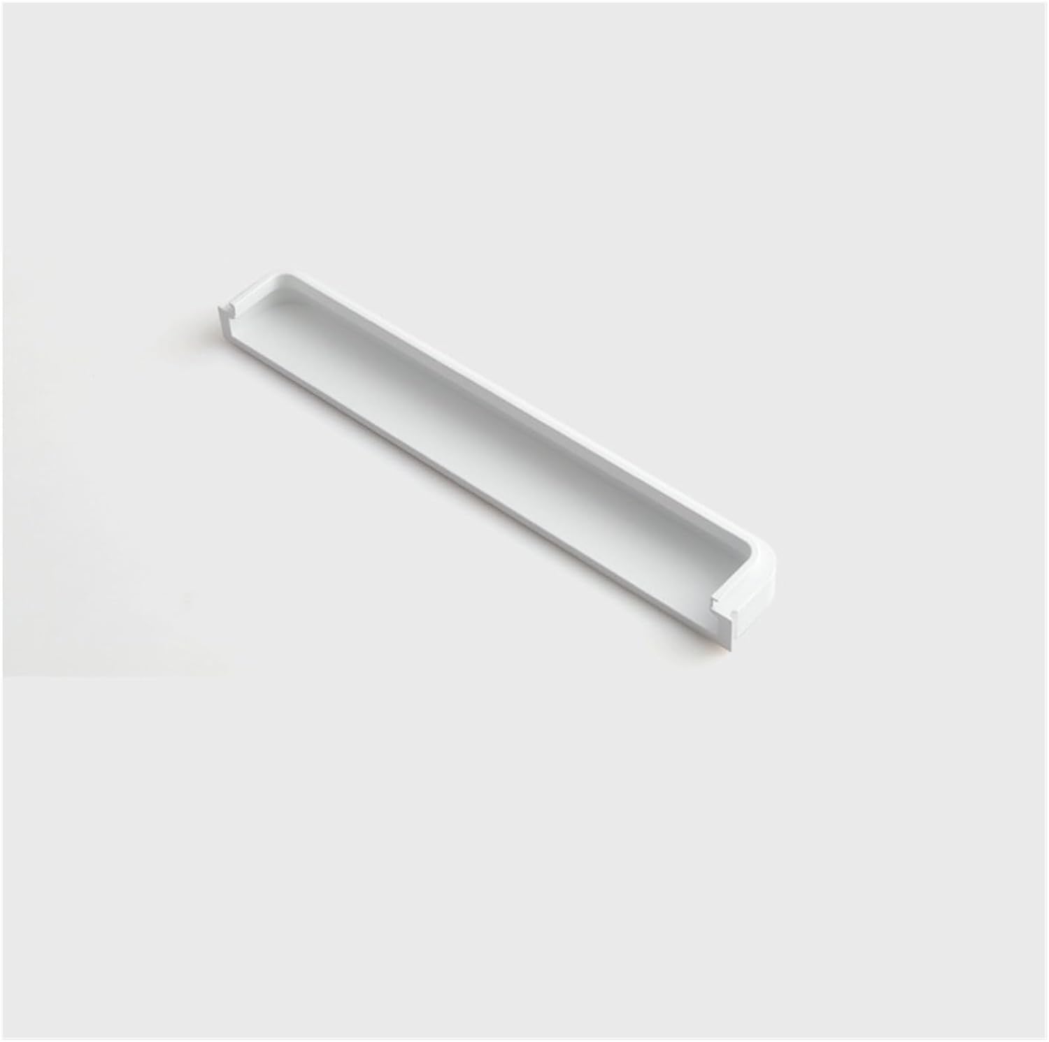 Space Aluminum Handle-Free Slotted Milled Wardrobe Door Drawer Invisible Concealed Furniture Handle Card(1065 Matte White)