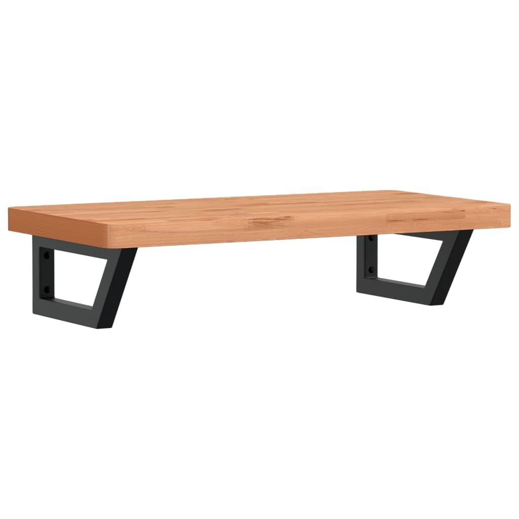 Piano lavabo 80 x 40 cm, in legno di faggio massiccio, set di