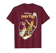 Officially Licensed Disney Peter Pan Tee Shirt 17TINK00097A Lightweight, Classic fit, Double-needle sleeve and bottom hem