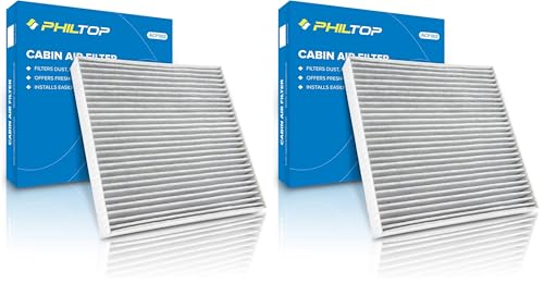 Image of PHILTOP Cabin Air Filter w /Activated Carbon,Compatible with CF10134 Honda Civic,CR-V, Accord, Pilot, Odyssey, Passport,Ridgeline,Accord Crosstour,Crosstour,Acura MDX,RDX,TLX,TL,TSX,ILX,RL,(Pack of 2)