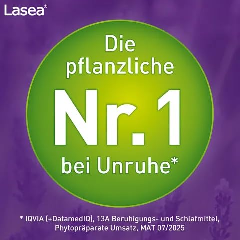 Lasea® hilft natürlich abzuschalten, beruhigt und bessert in Folge den Schlaf Pflanzliches Arzneimittel mit speziellem Lavendelöl I 2 x 56 Kapseln