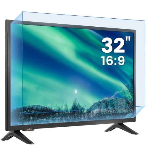 F FORITO 32 Inch 16:9 Anti Blue Light Matte TV Screen Protector, Eye Protection Anti Glare Screen Shield Compatible with 32" LED, LCD, OLED &QLED 4K HDTV