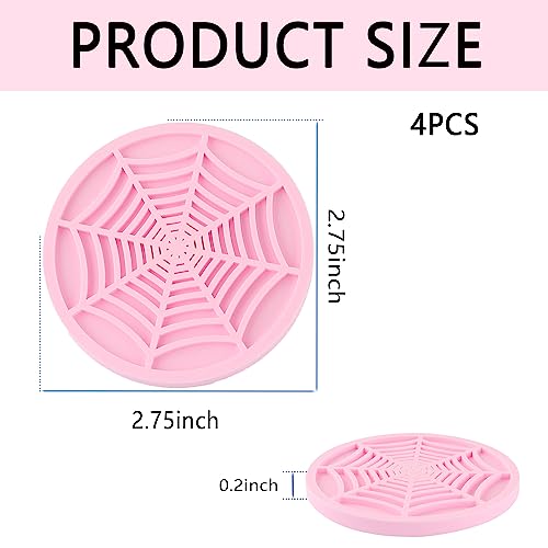 Juego de 4 Portavasos de Silicona para Auto Spider Web 2.75 pulg miniatura 2