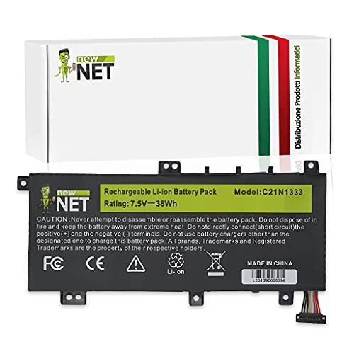 New Net Batteria C21N1333 Compatibile con Notebook ASUS Transformer Book TP550LA TP550LD R554L [5000mAh]