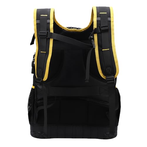 Jiawu Tool Backpack, Heavy Duty Oxford Fabric Hard Bottom Bag for Electricians and Maintenance Personnel
