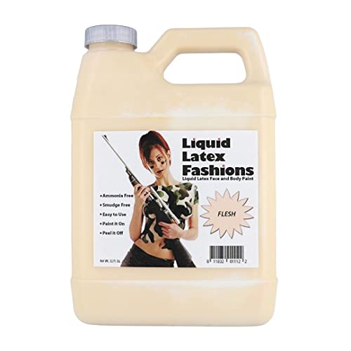 Flesh 32 Fl Oz - Liquid Latex Face and Body Paint Ammonia Free No Odor Arts and Crafts Paint for Halloween Zombie Cosplay!