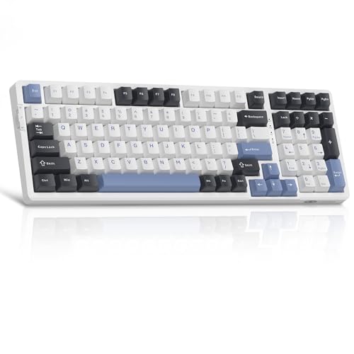 MageGee LIGHT100 Wireless Creamy Keyboard, Gasket Structure...