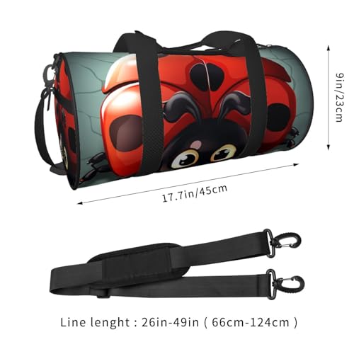 Travel Duffle Bag Weekender Bags for Men Women with Shoe Compartment Large Capacity Weekender Overnight Bag Cartoon Ladybug Carry On Tote Bags Sport Gym Bag for Travel Yoga2