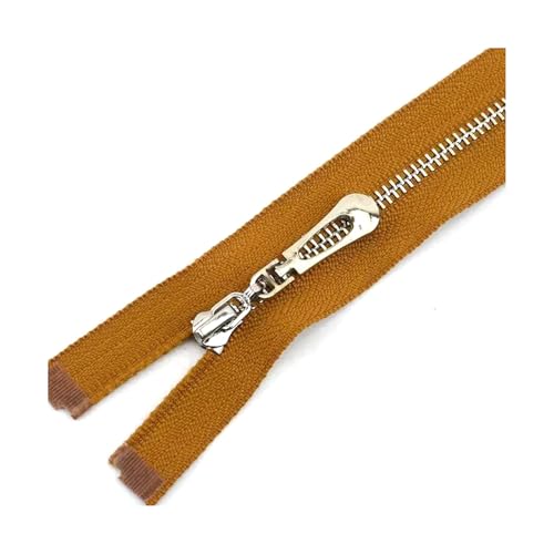 5 cremalleras metálicas de 3# (15-70 cm) - Para coser, bolsos, bricolaje y ropa - Accesorios decorativos con cremallera,Extremo cerrado-25cm