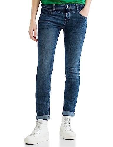 Street One Damen Slim Jeans Style Jane, Deep Indigo Used Wash, 28W / 32L