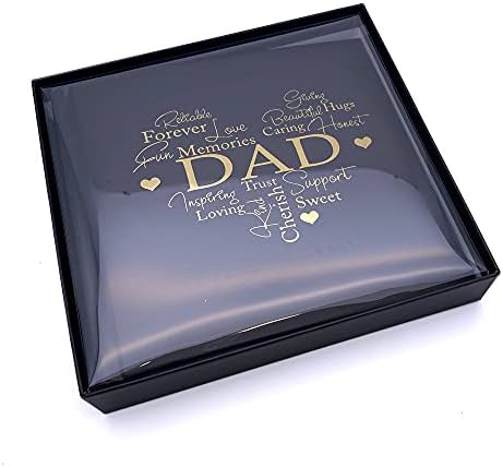 Dad Black Photo Album Gift With Gold Script