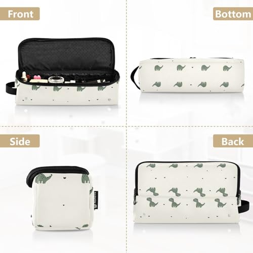 Bolsa de viaje para herramientas de cabello con diseño de dinosaurio y mármol, resistente al calor, para planchas, rizadores y organizador portátil miniatura 5