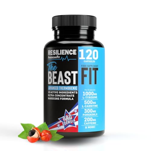 The Beast Fit|Termogenico|120 Capsulas|Quemagrasas Potente Para Adelgazar|L Carnitina|Cafeina|Garcinia Cambogia|Quemagrasas Potente Para Adelgazar|Quemador de Grasa|Quemagrasas Abdominal|Fat Burner