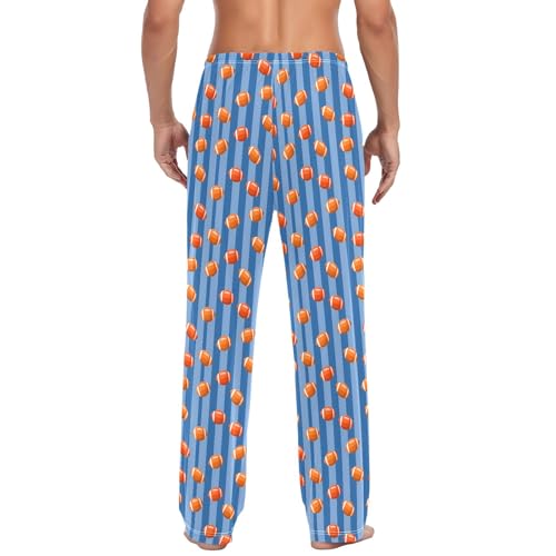 Mens Cotton Pajama Pants Sleep Lounge Pj Bottoms Sleepwear with Pockets Drawstring S Rugby3