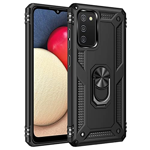 Coque Samsung Galaxy A02S version européenne avec support bague magnétique antichoc