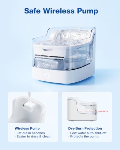 2L/68oz Cat Water Fountain Cordless Pump Pet Fountain - image 9