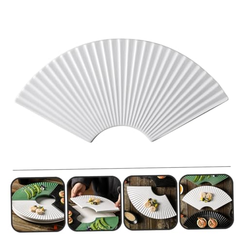 Plato cerámico para sushi en forma de abanico miniatura 7