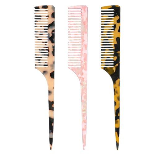 Pack de 3 Peines Rat Tail para Mujer, Cola fina y Antiestático miniatura 1