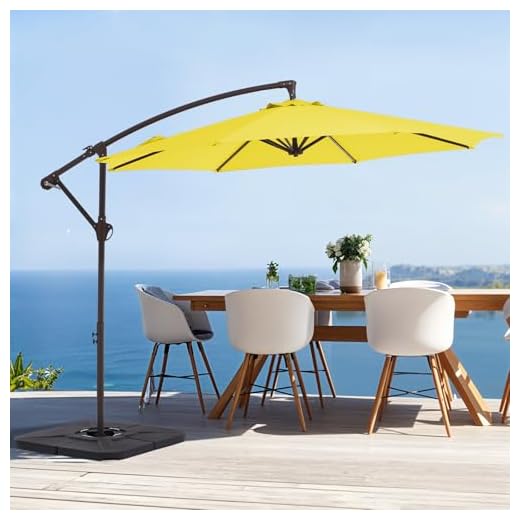 Heavy-Duty 10FT Offset Patio Umbrella