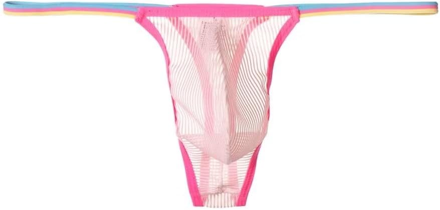 Pdbokew Men's Transparent Thong Underwear Comfty Lace Pouch Underwear - Image 5