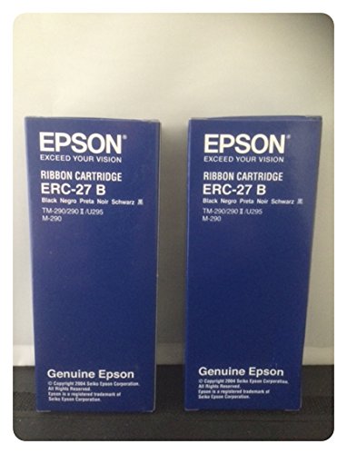 Epson ERC-27B - Nastro a inchiostro per registratore di cassa TM-U290,TM-U290II,TM-U295,M-290, 2 pz, colore: Nero