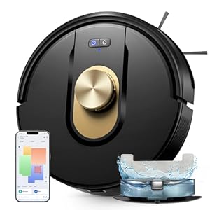 Vexilar W9 Staubsauger Roboter mit Wischfunktion, 5000Pa Saugroboter mit LiDAR Navigation, 3-in-1 Saug und Wischroboter, 150 Min Max, 15 No-Go Zonen, APP Steuerung, Ideal für Tierhaare und Teppich