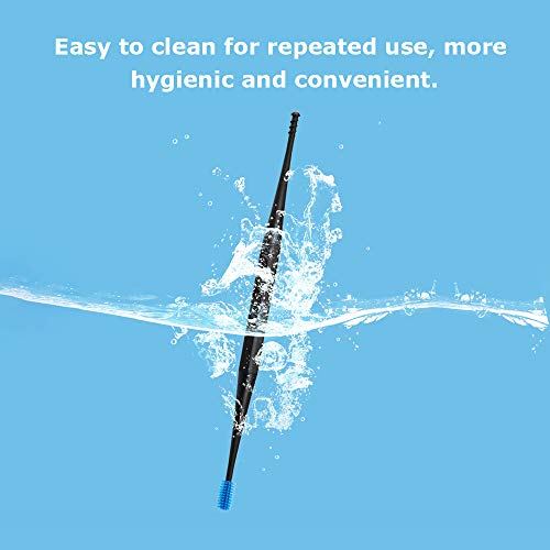 yeacher Tira de ouvido dupla face silicone macio espiral rotativa removedor de cera de ouvido limpez