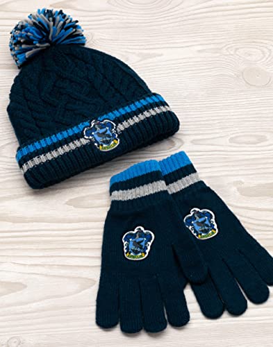 Harry Potter Hat and Gloves Set Adults | Mens Womens Gryffindor Ravenclaw OR Slytherin Hufflepuff House Options2