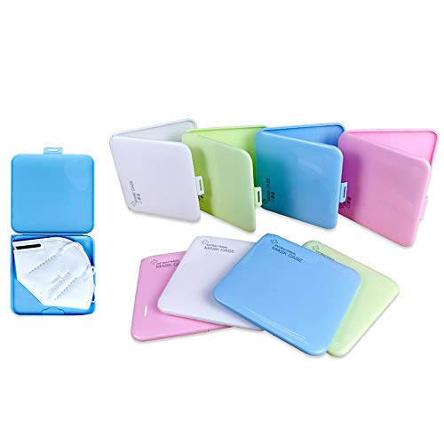 Organizador Caja de Mascarilla de Almacenamiento de Plástico Reutilizable, Estuches de Almacenaje Portátiles con Tapas, Almacenaje de Máscara Contaminación Tamaño (13 x 13 x 1 cm) (Pack 6 Cajas) Cover
