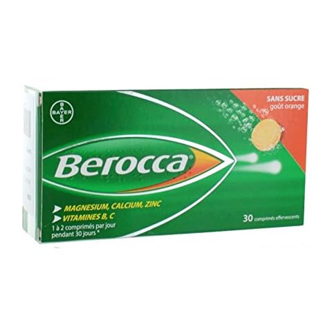 Berocca Effervescent Tablets, Orange, 30 Count (Two Bottles 15 Tablets Ea) Cover